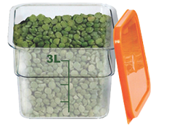 Pote Com Tampa Transparente 3Litros 19x19x13cm - Plasticom