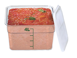 Pote Com Tampa Transparente 4Litros 22x22x13cm - Plasticom
