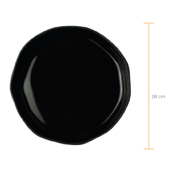 Prato Preto Raso Origem 28 cm - Germer