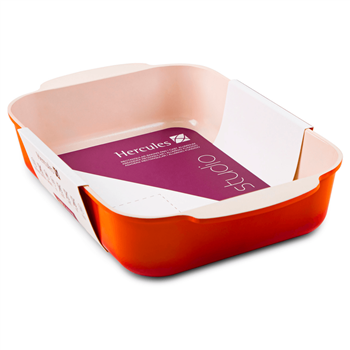 Assadeira Retangular Laranja 35 x 24 cm - Hercules
