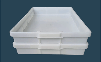 Bandeja Plástica Branca Empilhável Tabuleiro 9 x 46 x 70 cm - Bolivar