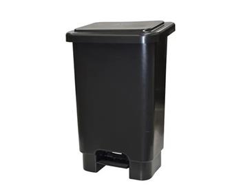 Lixeira Com Pedal 15 L Preta Haste Aço - Lar