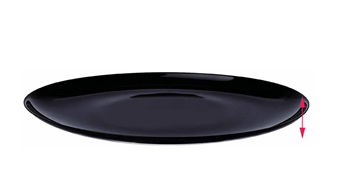 Prato Redondo Meridional Sobremesa Preto 19,5 cm - Original Line