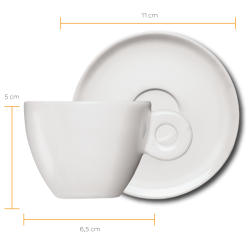 Xícara de Café com pires 75 ml Itália - Germer