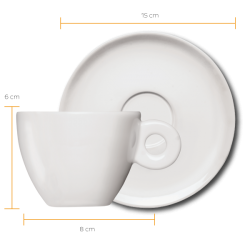 Xícara de Cappuccino com pires 145 ml Itália - Germer