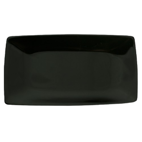 Bandeja Rasa Preto Oriental 16x30 cm - Germer