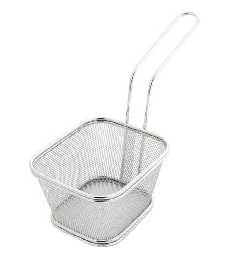 Cesto De Servir Fritura M Inox  13 x 11 cm- Grassoeti