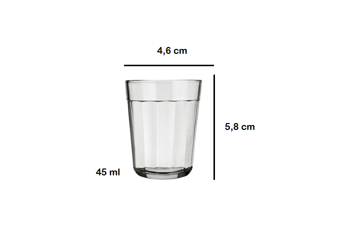 JOGO 24 UNIDADES COPO AMERICANO DOSE - 45ML - 2310 - NADIR - Instalações  Comerciais e Refrigeração