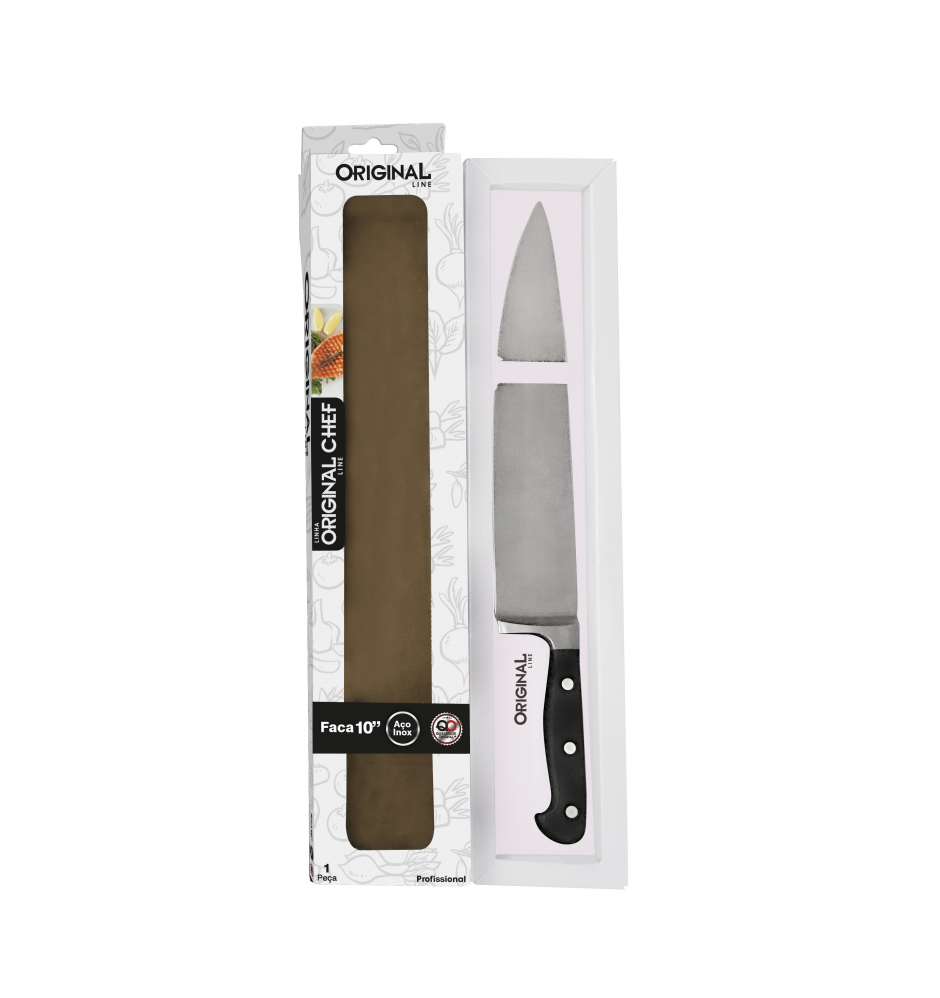 Faca Chef 10" Cabo Preto - Original Line