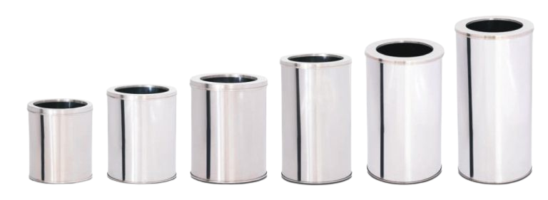 Lixeira Inox Com Aro 50 LTS 30x70 cm - Binnox