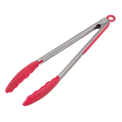Pegador Inox Com Ponta Silicone 30cm Vermelho - Weck