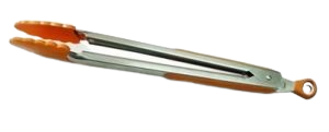 Pegador Inox Ponta De Silicone Laranja 27 cm - Bono