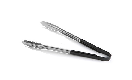 Pegador Inox Revestido Em Vinil Preto 40 cm - Grassoeti