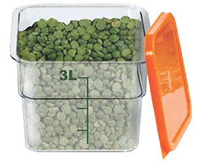 Pote Com Tampa Transparente 3Litros 19x19x13cm - Plasticom