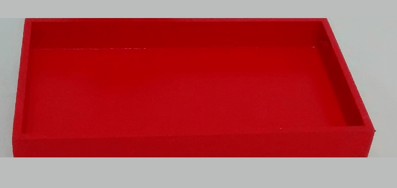 Bandeja Altileno Vermelha Com Aba 60 x 40 cm - Pronyl