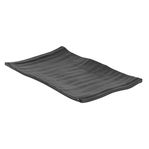 Travessa Para Sushi Preta 20x13cm Melamina 100% Profissional GX5380 - Mix