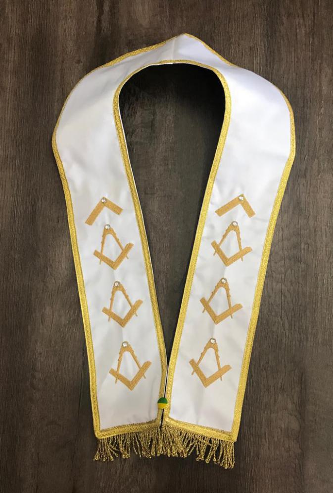 ESTOLA VENERAVEL MESTRE Paramento Rito Brasileiro Esas Alfaias