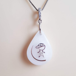 Pingente de Leite Materno e Cabelos com 1 Filho