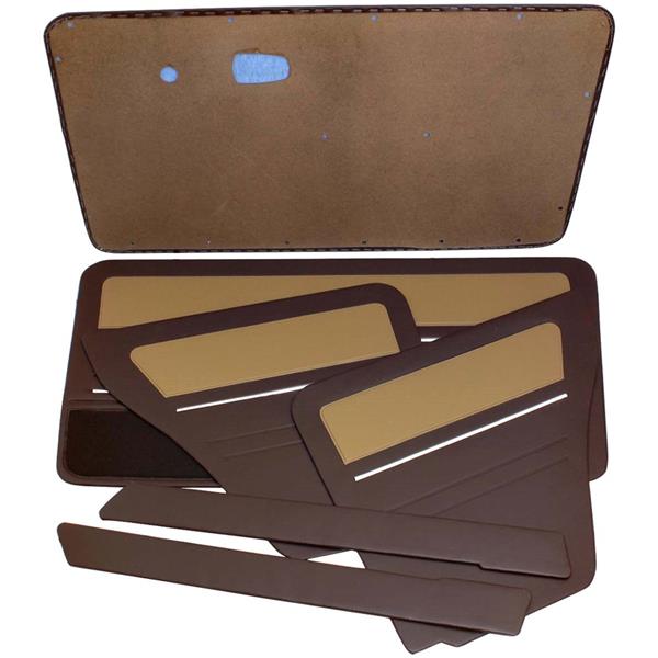 Jogo Forração Porta Dianteira Lateral Traseira Cor Marrom Caramelo