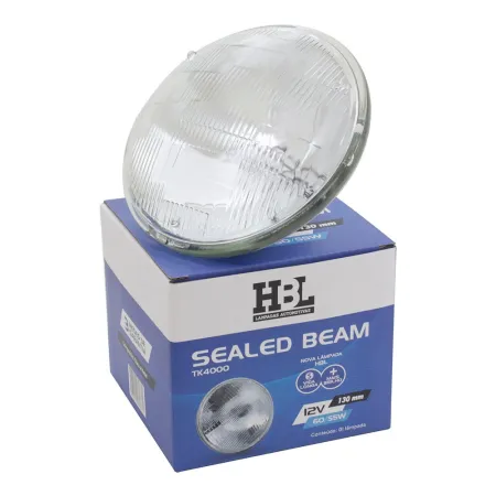 Farol Bloco Óptico Blindado Modelo 130mm Sealed Bean 60 X 55W 12V :
