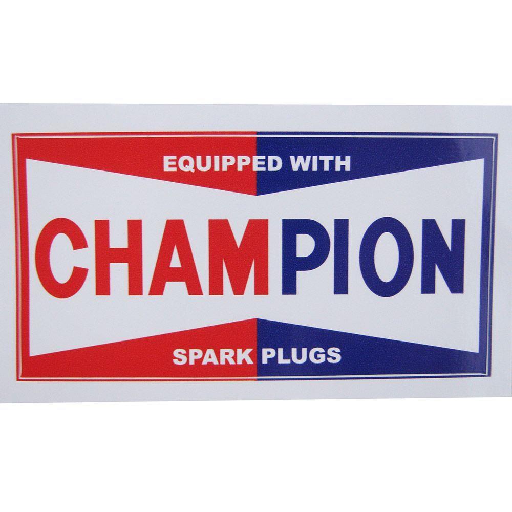 Adesivo modelo Champion Equipped With Spark Plugs