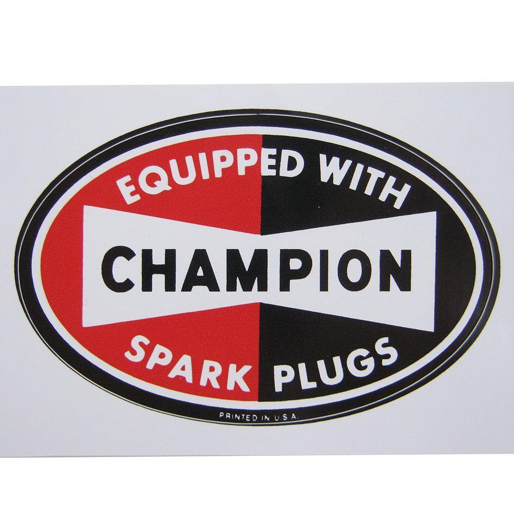 Adesivo modelo Champion Equipped With Spark Plugs