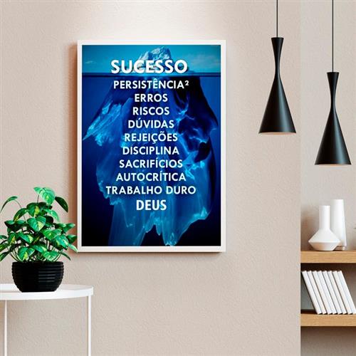 Quadro decorativo 1 Tela Tigre fumaça Azul