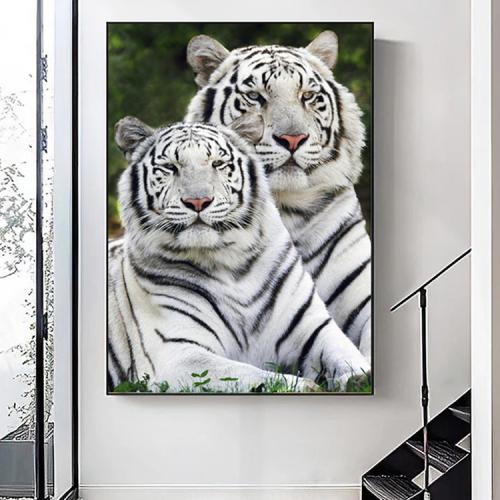 Quadro Decorativo Grande Para Sala Moderna Escritório Tigre