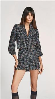 Blazer Morena Rosa Alfaiataria Preto