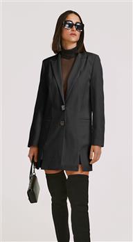 Blazer Morena Rosa Alongado Preto