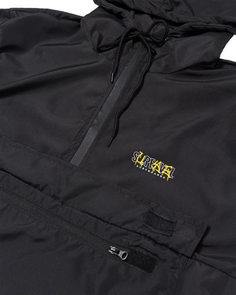 Corta Vento Surfavel Anorak Yellow Tag Mix (Preto) : Corta vento