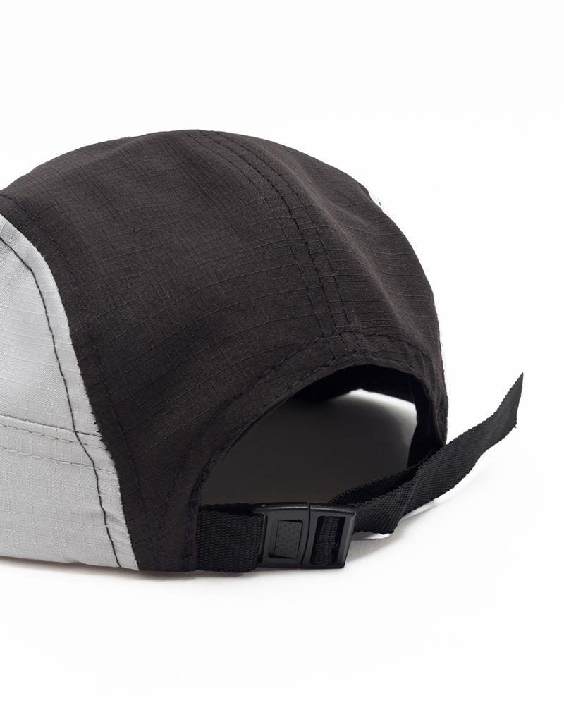 Boné Surfavel Five Panel Running Bomb Wave Letters (Preto/Cinza