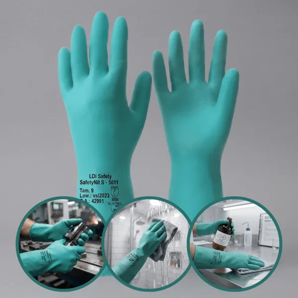 LUVA NITRÍLICA TAM. 9 SAFETYNIT VERDE LDI SAFETY : EPI`S - Luvas