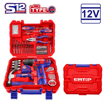 トップス #HOUSESET E50 E953 PARAFUSADEIRA E FURADEIRA EMTOP A BATERIA 12V/1,5AH COM 96