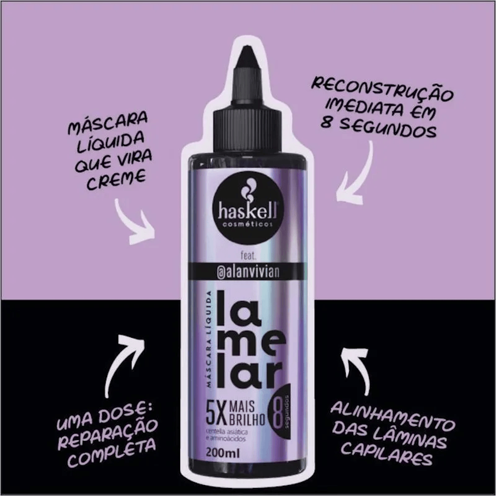 HASKELL MÁSCARA LÍQUIDA LAMELAR 200ML : Cabelo - Produtos para