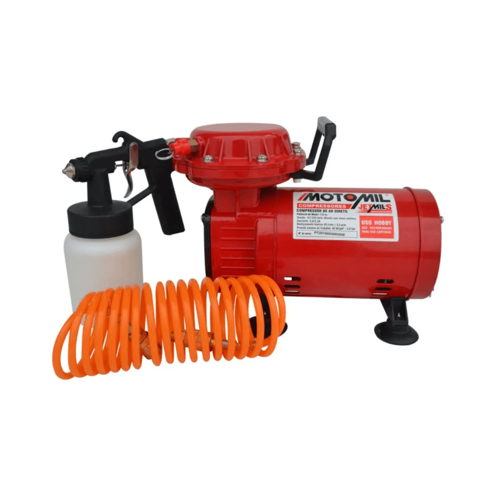 Compressor De Ar Direto Portátil Jetmils 1/3hp 110/220v Motomil