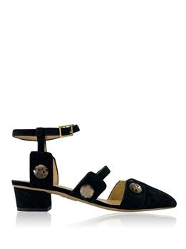 Sandália Charlotte Olympia Camurça Preta 34,5 : Marcas - CHARLOTTE