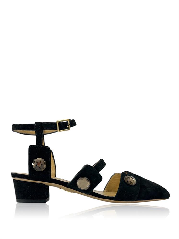 Sandália Charlotte Olympia Camurça Preta 34,5 : Marcas - CHARLOTTE