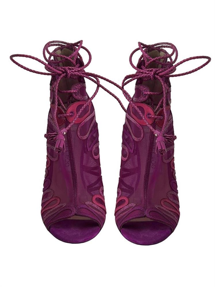 SANDALIA JIMMY CHOO TULE ANCLE BOOT HORTENCIA 36 : Sapatos : Trash