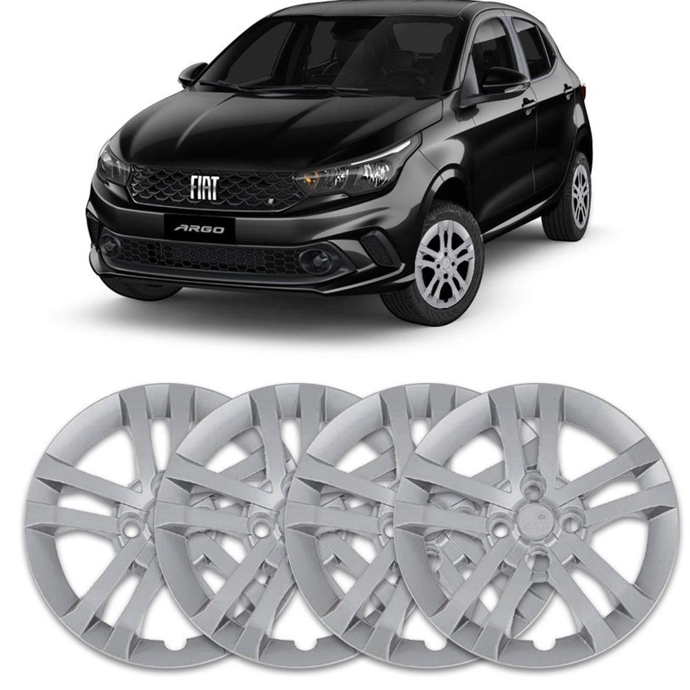 Kit Calota Argo 2021 Aro 14 Fixação Parafuso Cubo Baixo
