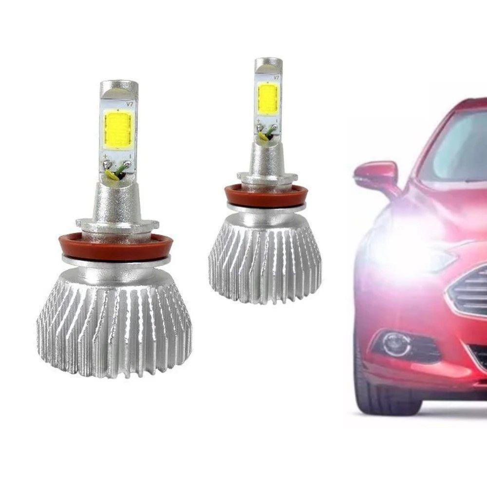 Kit Super Led Lâmpada H8 6000k Super Branca Efeito Xenon