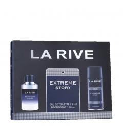 Kit Extreme Story La Rive Perfume Masculino Eau de Toilette 75ml Desodorante 150ml La Rive Atacado