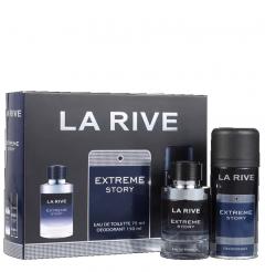 Kit Extreme Story La Rive Perfume Masculino Eau de Toilette 75ml Desodorante 150ml La Rive Atacado