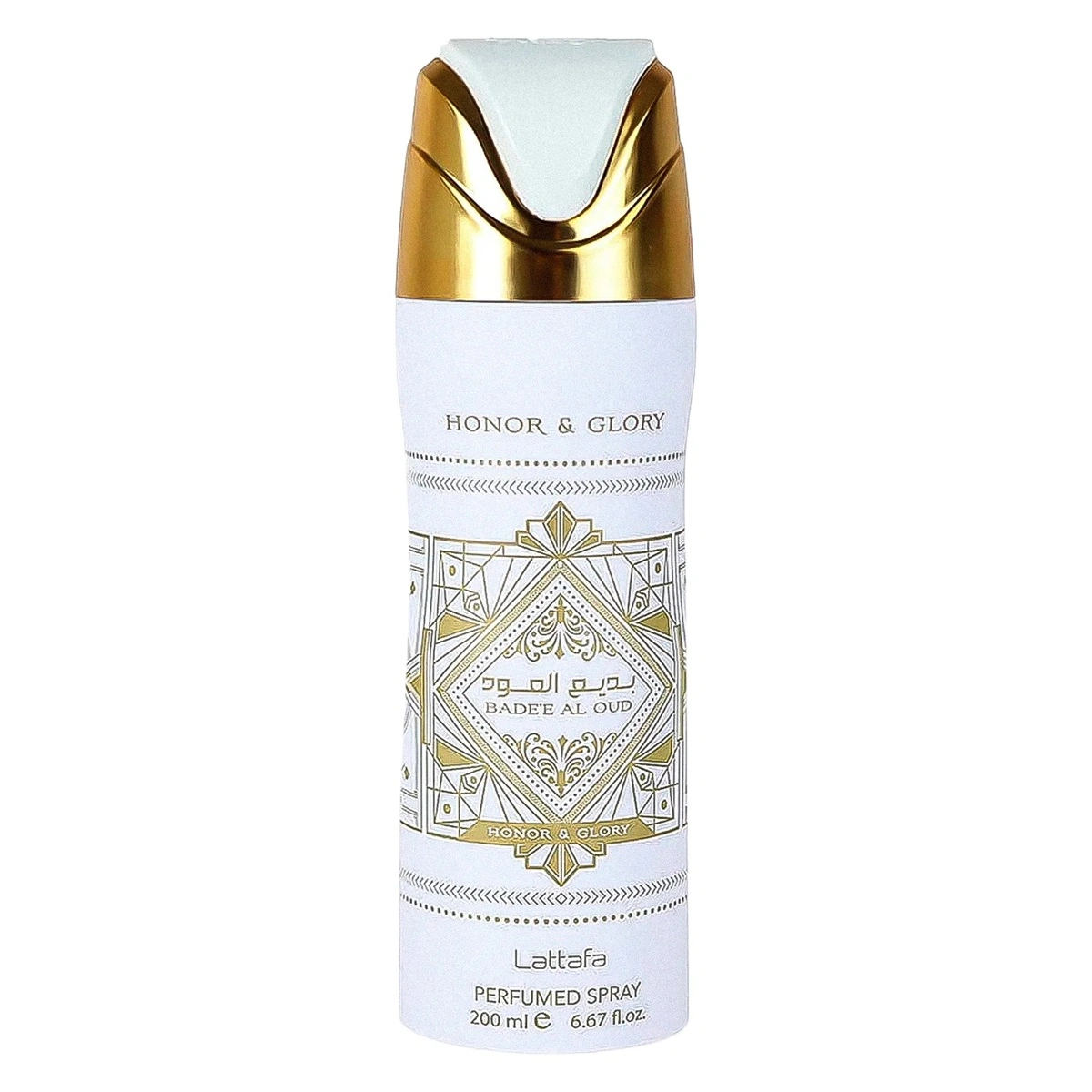 Desodorante Badee Al Oud Honor e Glory Lattafa Unisex 200ml - Perfumes Árabes Lattafa no Atacado