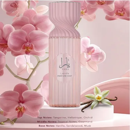 Body Splash Yara Lattafa - Body Mist 250ml - Lattafa Atacado