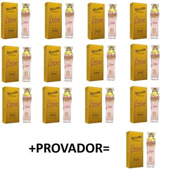 KIT COM 12 Billion Woman Love Paris Elysees Perfume Feminino de 100 Ml + PROVADOR - Paris Elysees Atacado