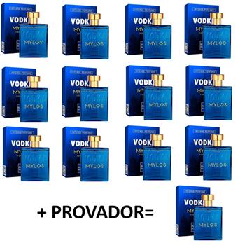KIT COM 12 Vodka Mylos Paris Elysees Perfume Masculino EDT 100 ml + PROVADOR - Paris Elysees Atacado