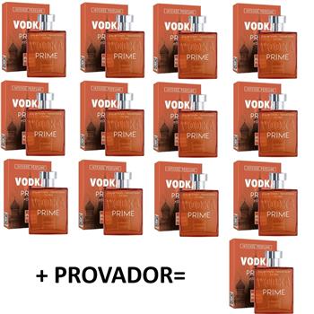 KIT COM 12 Vodka Prime Perfume Paris Elysees Masculino EDT 100 ml + PROVADOR - Paris Elysees Atacado
