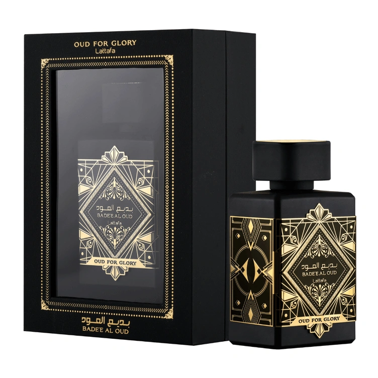 Badee Al Oud For Glory Lattafa Perfume Árabe Unissex EDP 100ml- Perfumes Árabes Lattafa no Atacado