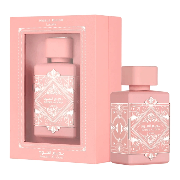 Badee Al Oud Noble Blush Lattafa  - Perfume Árabe Feminino -EDP 100ml - Lattafa no Atacado